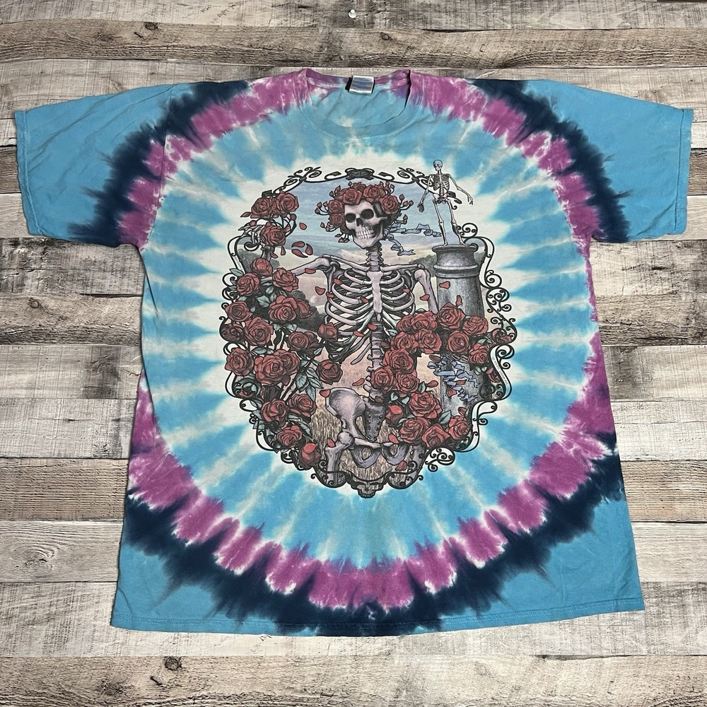Grateful Dead Shirt Size XL Tie Dye Vintage Liquid Blue Rock Band Tee